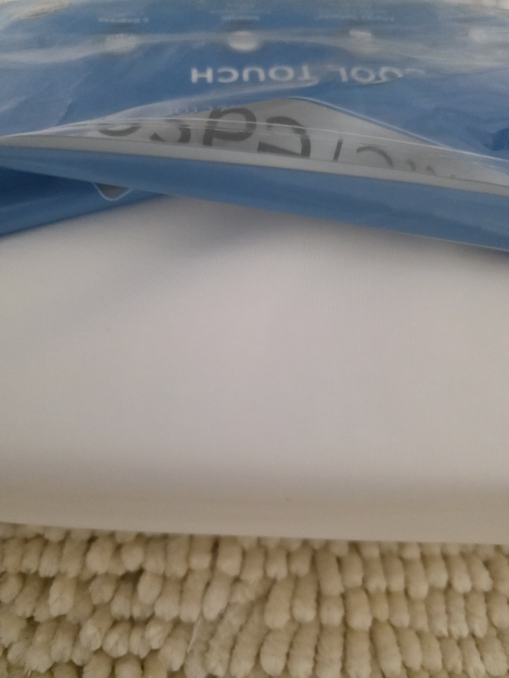 Allerease Cool Touch Fitted Mattress Protector - Blue - Picture 5 of 7